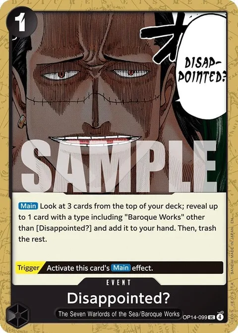 Disappointed? (OP14-099)