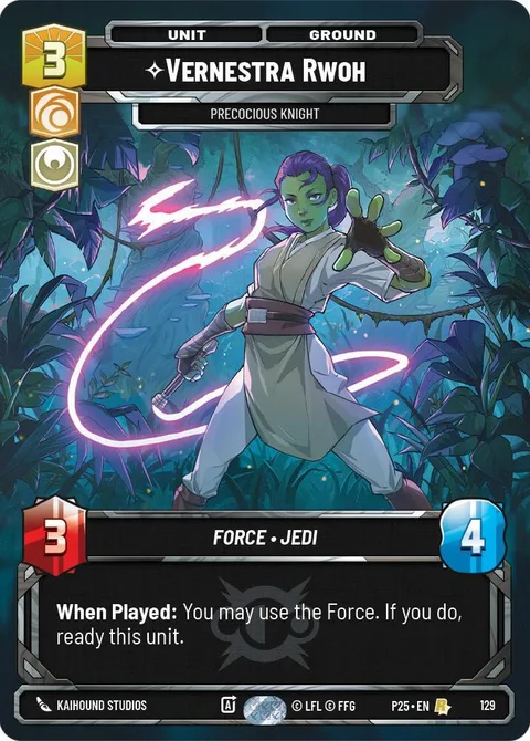 Vernestra Rwoh, Precocious Knight