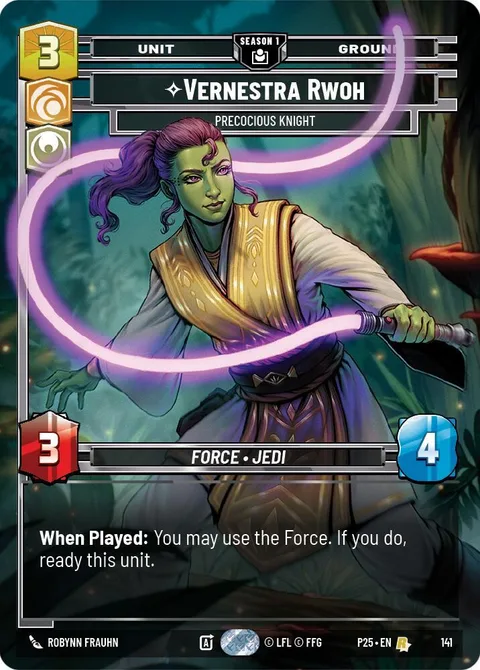 Vernestra Rwoh, Precocious Knight