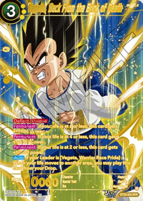 Vegeta, Back From the Brink of Death
