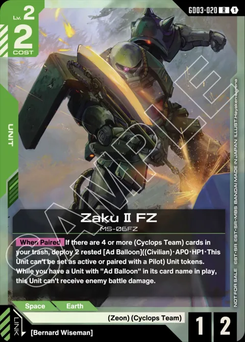 Zaku II FZ (GD03-020)
