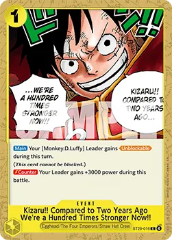 Kizaru!! Compared to Two Years Ago We're a Hundred Times Stronger Now!! (ST29-016)