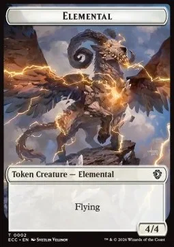Elemental Token (W 4/4) // Plant Token (G 0/1)