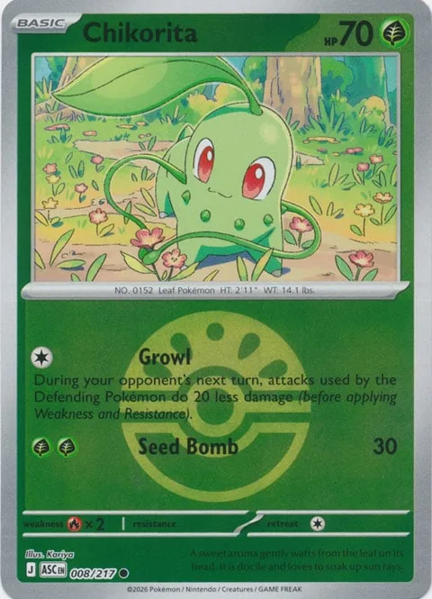 Chikorita [Growl | Seed Bomb]