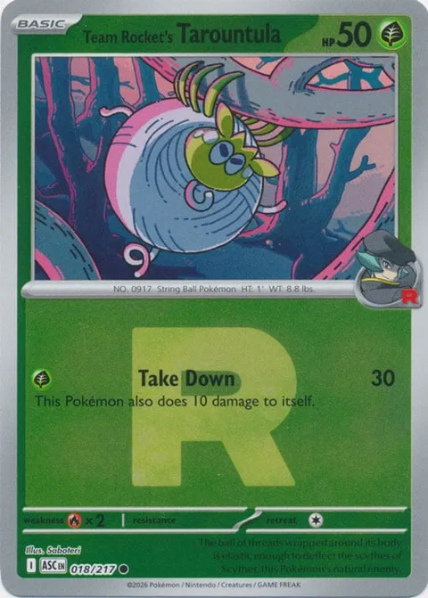 Team Rocket's Tarountula [Take Down]