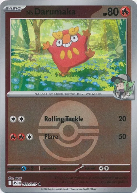 N's Darumaka [Rolling Tackle | Flare]