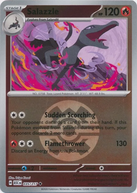 Salazzle [Sudden Scorching | Flamethrower]