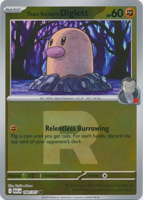 Team Rocket's Diglett [Relentless Burrowing]