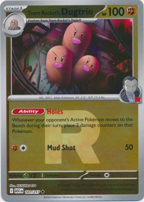 Team Rocket's Dugtrio [Holes | Mud Shot]