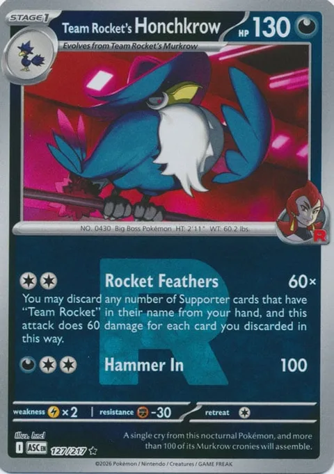Team Rocket's Honchkrow [Rocket Feathers | Hammer In]