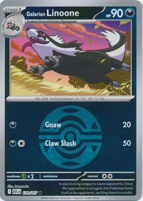 Galarian Linoone [Gnaw | Claw Slash]
