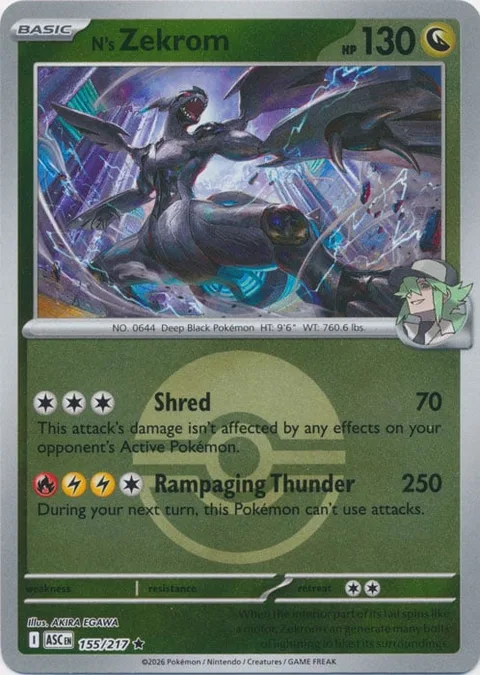N's Zekrom [Shred | Rampaging Thunder]