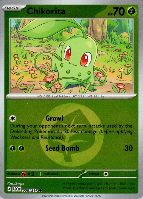 Chikorita [Growl | Seed Bomb]