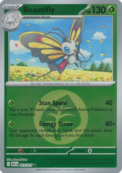 Beautifly [Stun Spore | Energy Straw]