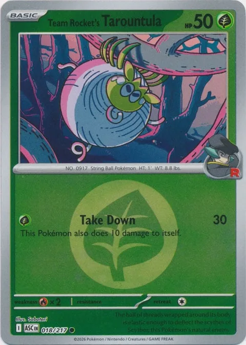 Team Rocket's Tarountula [Take Down]