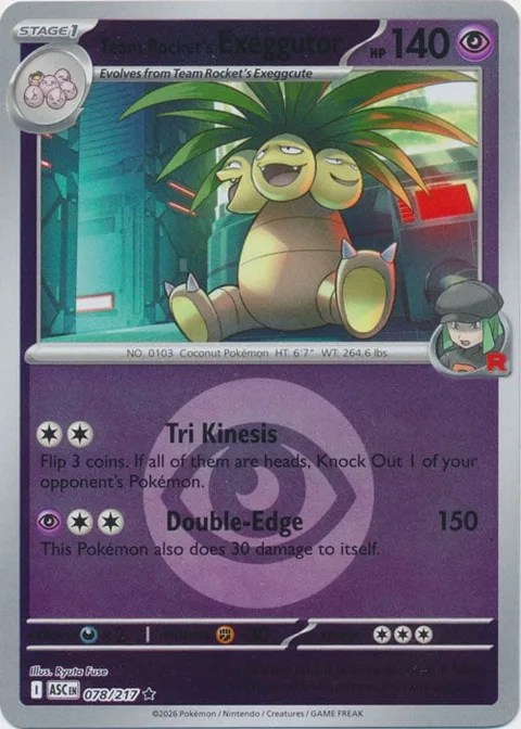 Team Rocket's Exeggutor [Trikinesis | Double-Edge]
