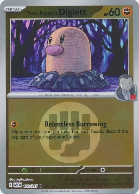 Team Rocket's Diglett [Relentless Burrowing]