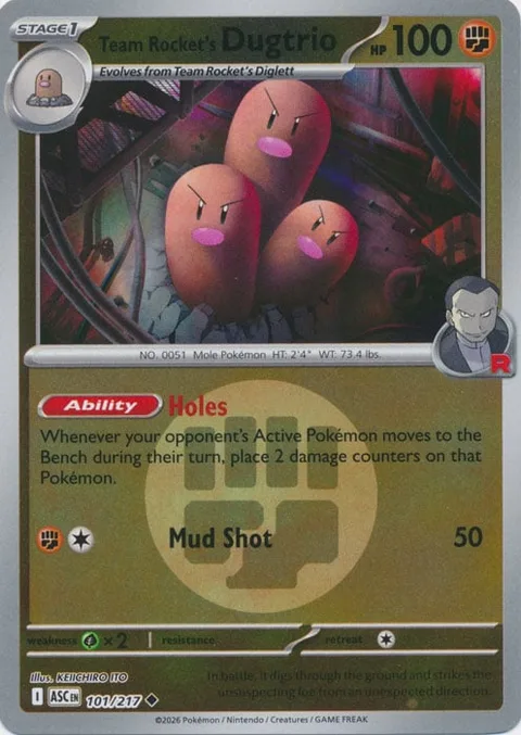 Team Rocket's Dugtrio [Holes | Mud Shot]