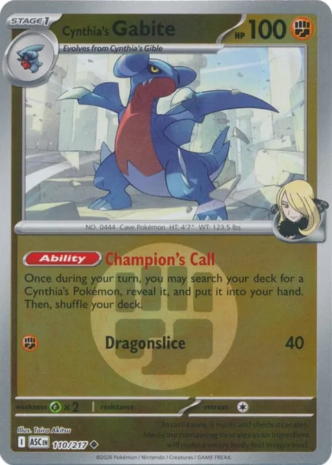 Cynthia's Gabite [Champion's Call | Dragonslice]