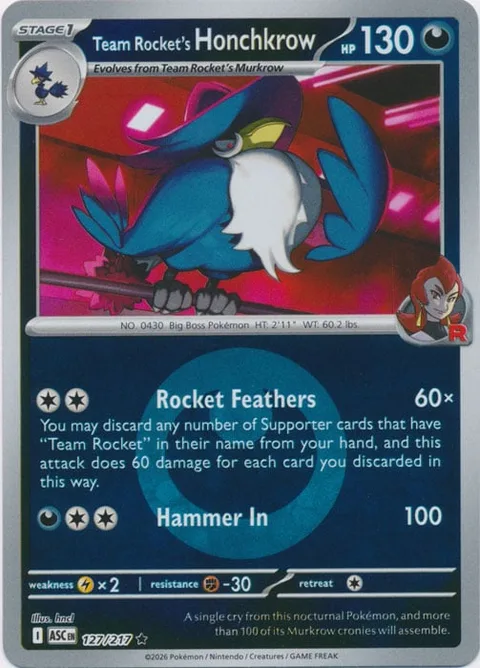 Team Rocket's Honchkrow [Rocket Feathers | Hammer In]