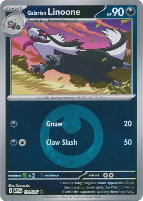 Galarian Linoone [Gnaw | Claw Slash]
