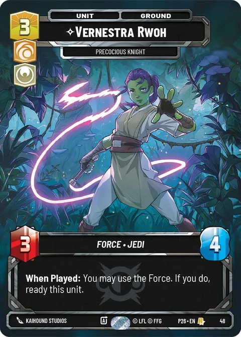 Vernestra Rwoh, Precocious Knight