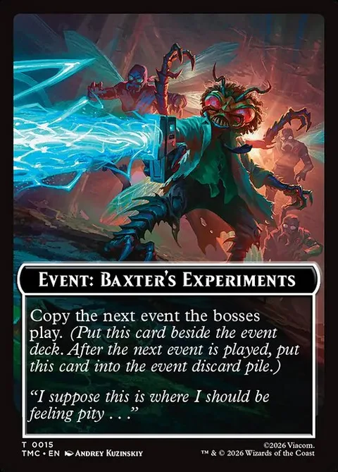 Event: Baxter's Experiments