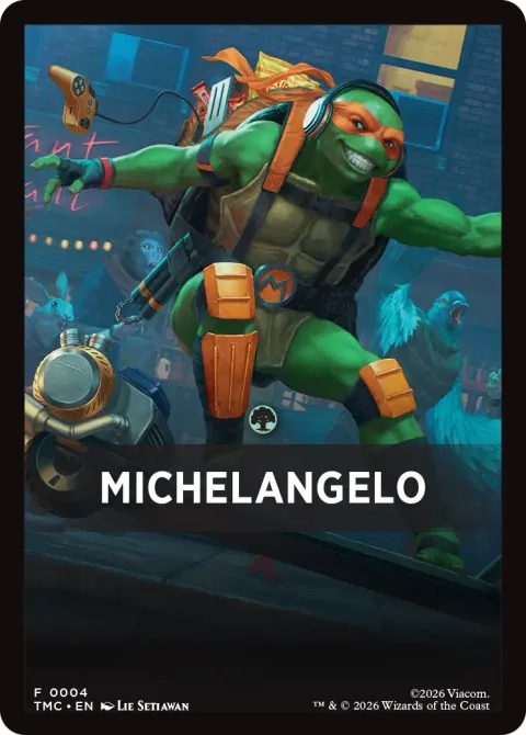Turtle Team Up Theme Card: Michelangelo