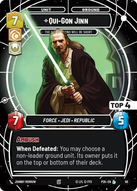 Qui-Gon Jinn, The Negotiations Will Be Short