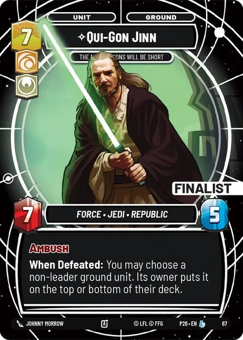 Qui-Gon Jinn, The Negotiations Will Be Short
