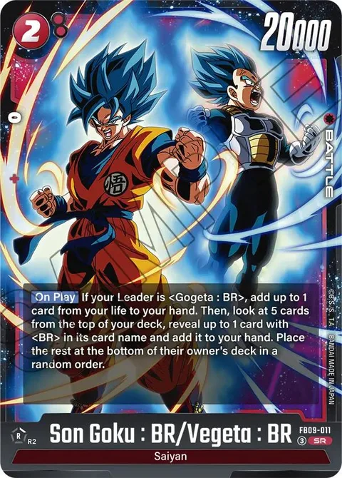 Son Goku : BR/Vegeta : BR (FB09-011) [Fusion World]