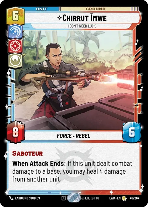 Chirrut Îmwe, I Don't Need Luck
