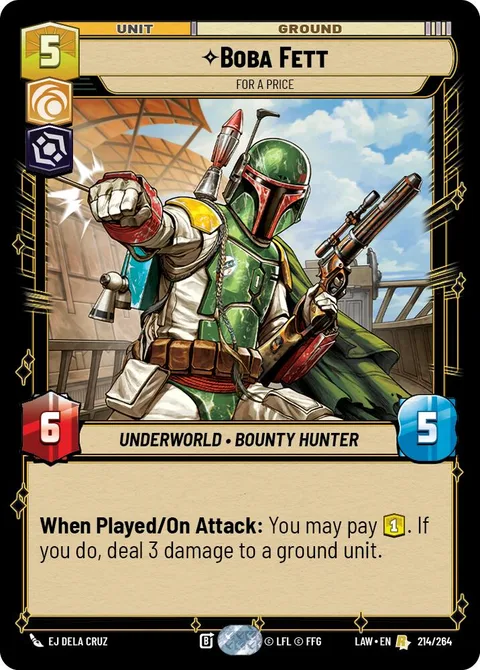 Boba Fett, For a Price