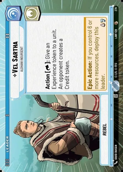 Vel Sartha, Aldhani Insurgent