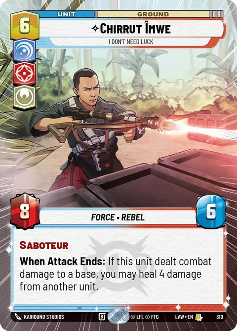 Chirrut Îmwe, I Don't Need Luck
