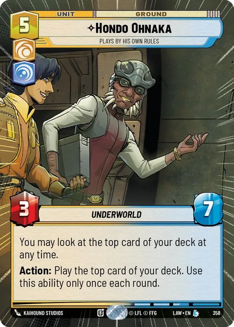Hondo Ohnaka, Plays By His Own Rules