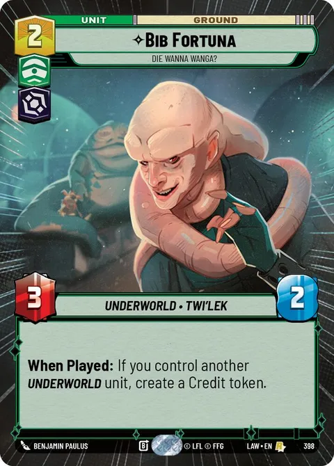 Bib Fortuna, Die Wanna Wanga?