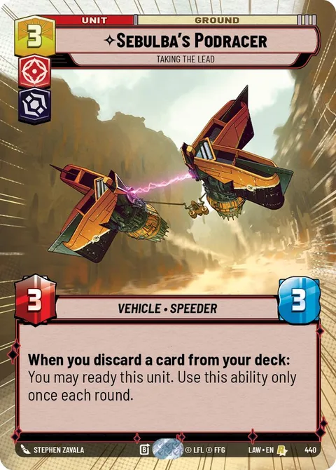 Sebulba's Podracer, Taking the Lead