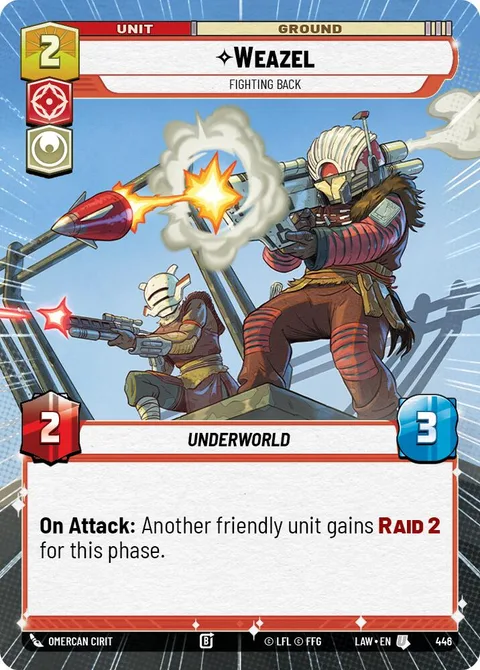 Weazel, Fighting Back