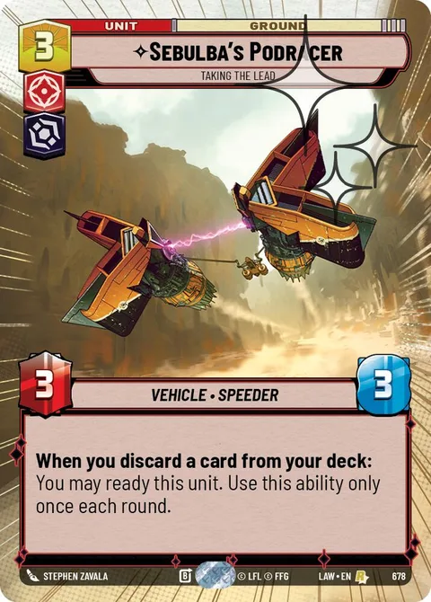 Sebulba's Podracer, Taking the Lead