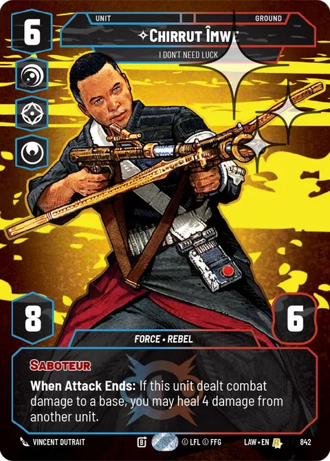 Chirrut Îmwe, I Don't Need Luck