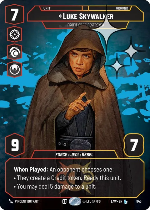 Luke Skywalker, Profit or Be Destroyed