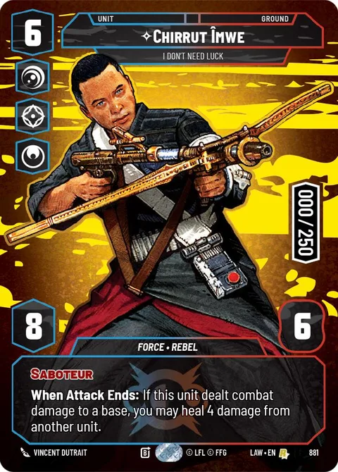 Chirrut Îmwe, I Don't Need Luck