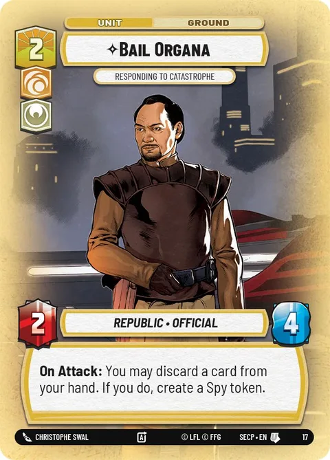 Bail Organa, Responding to Catastrophe