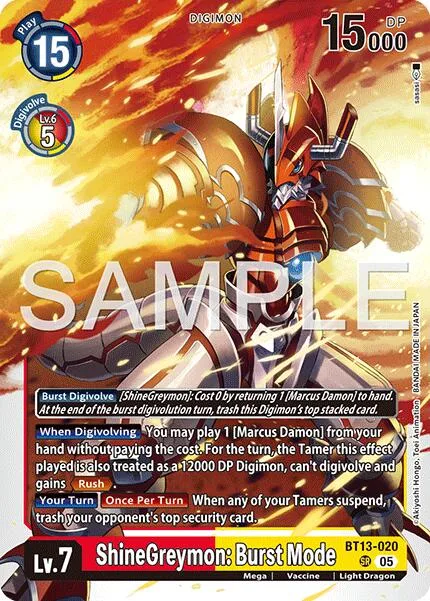 ShineGreymon: Burst Mode (BT13-020)
