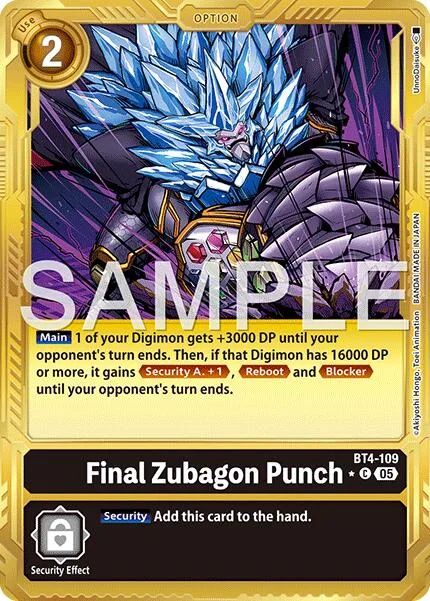 Final Zubagon Punch (BT4-109)