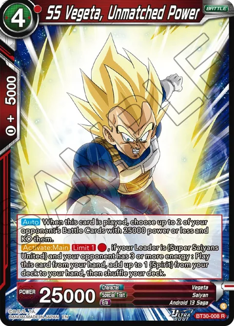 SS Vegeta, Unmatched Power