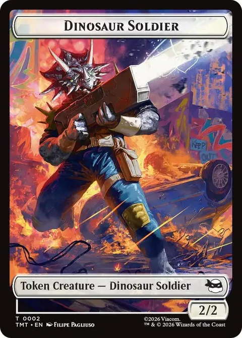 Dinosaur Soldier Token (W 2/2) // Mutagen Token
