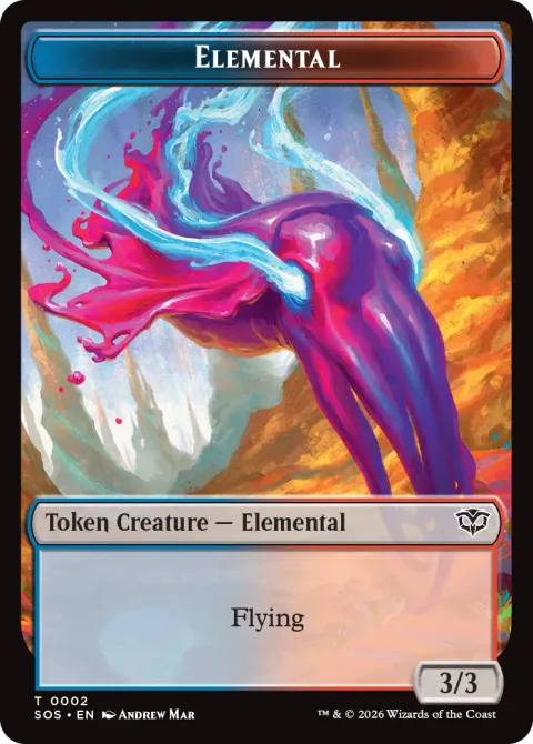 Elemental Token (UR 3/3) // Dragon Illusion Token (R */*)
