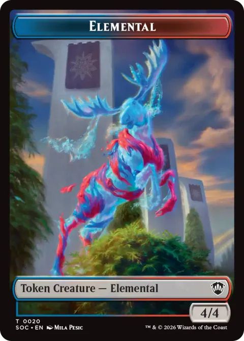Elemental Token (UR 4/4) // Manifest Token (C 2/2)